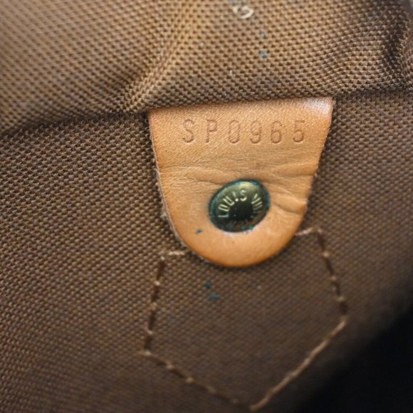 Authentic LOUIS VUITTON Speedy 30 Travel Hand Bag Monogram Leather Brown - Picture 11 of 15